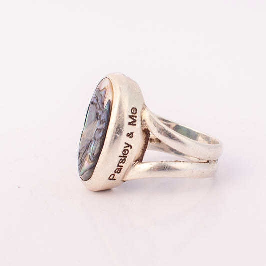 silver ring mother of pearl