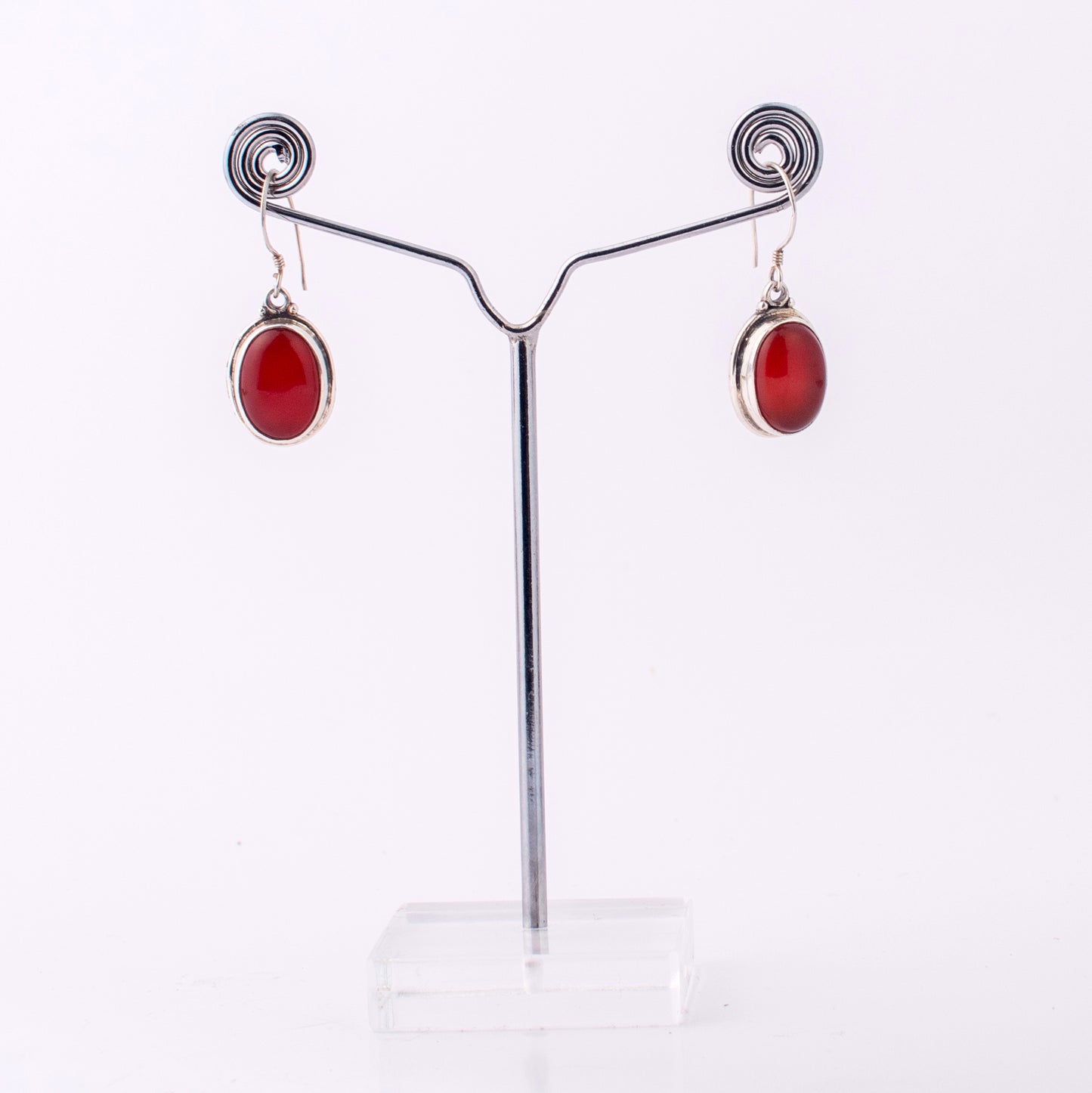 red onyx earring