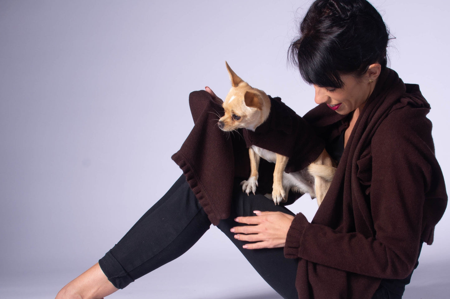 ruffled dog sweater