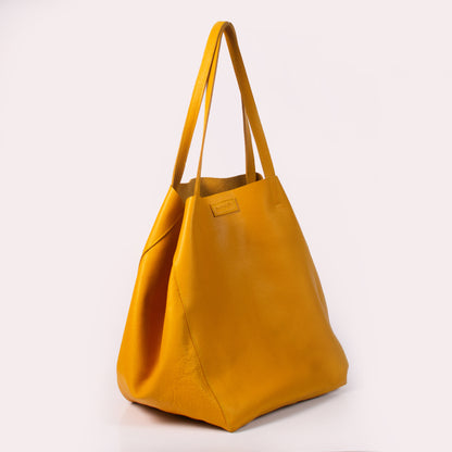 yellow tote bag