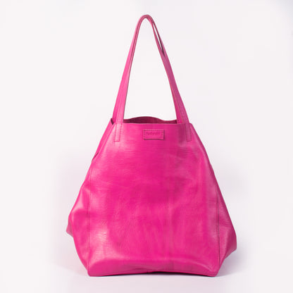 pink tote bag