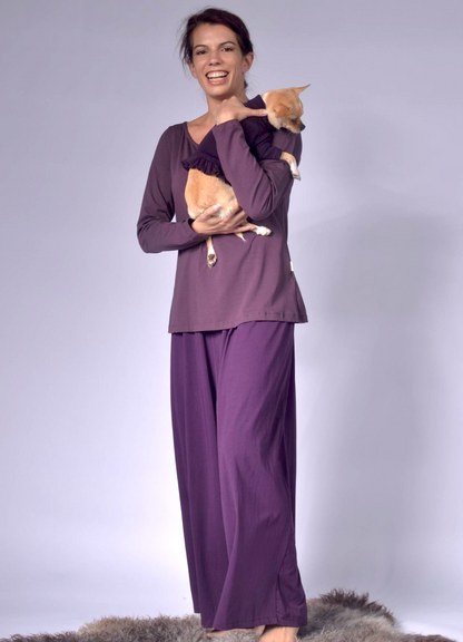 ladies loose fitting jersey pants