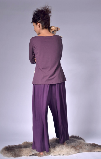 ladies loose fitting jersey pants