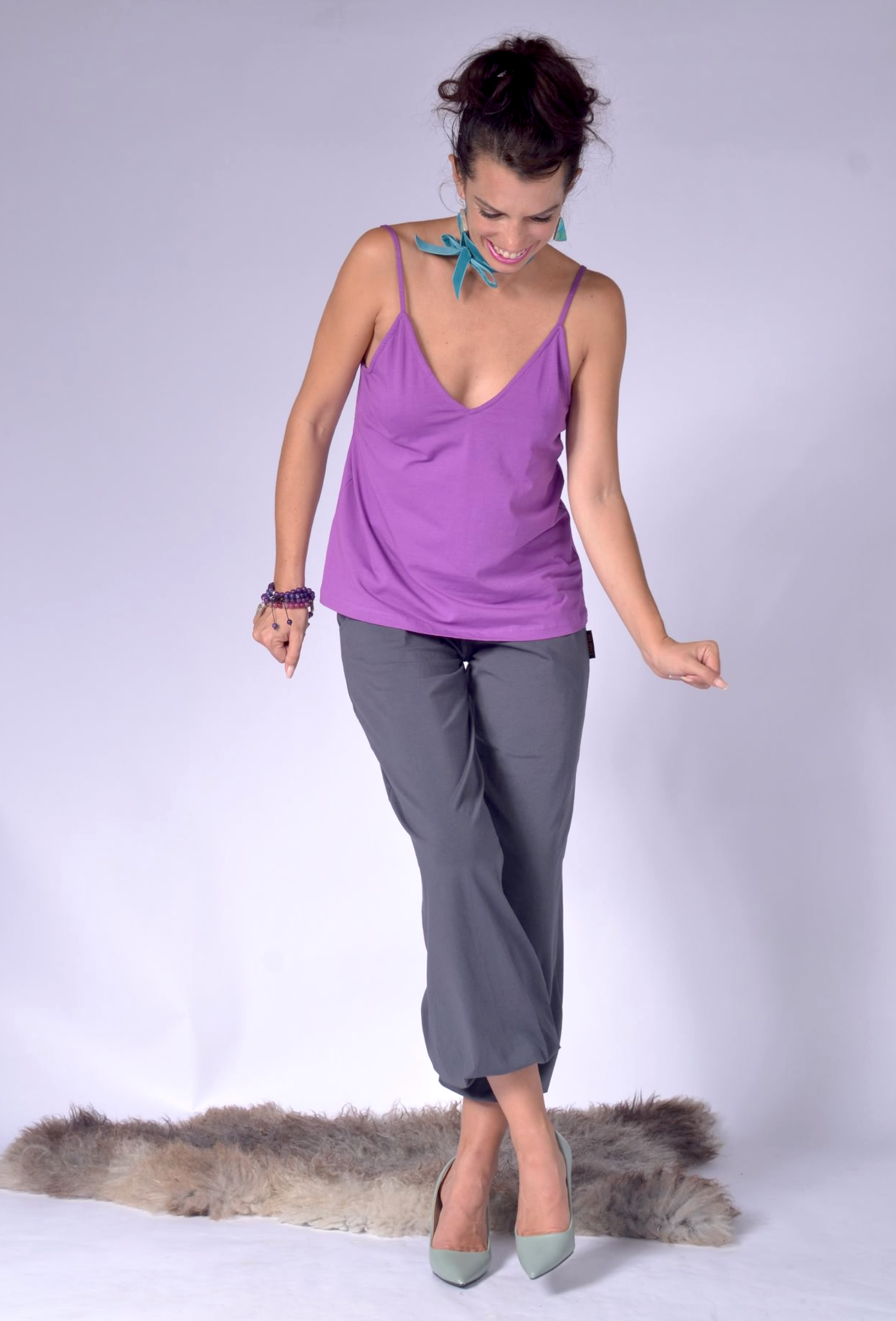 ladies top with adjustable shoulder straps