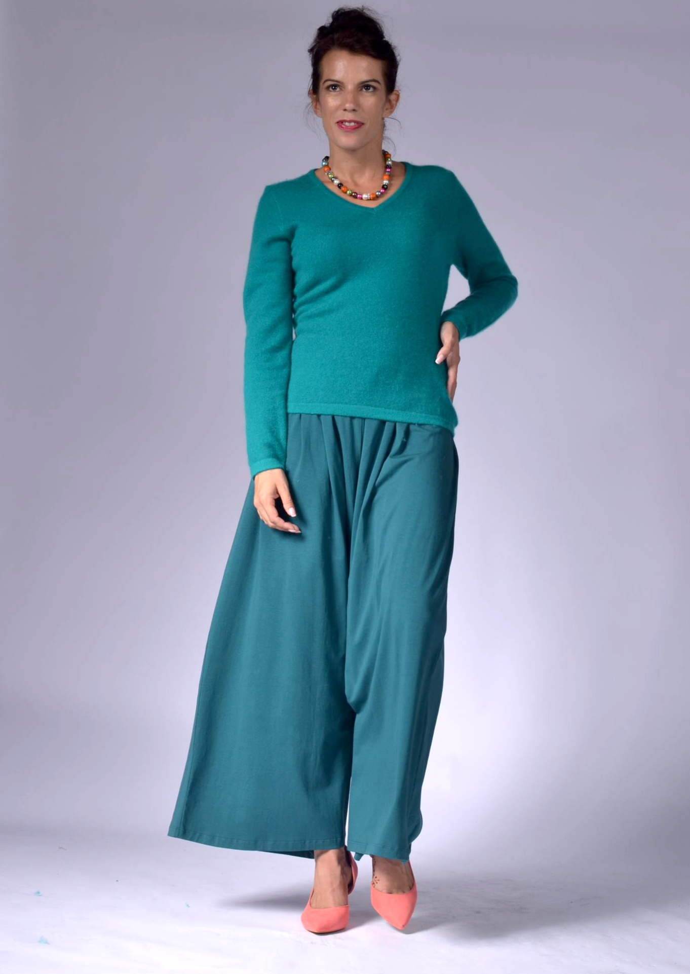 ladies loose fitting jersey pants