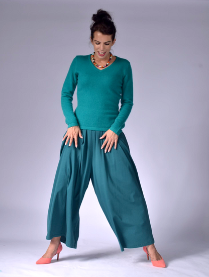 ladies loose fitting jersey pants