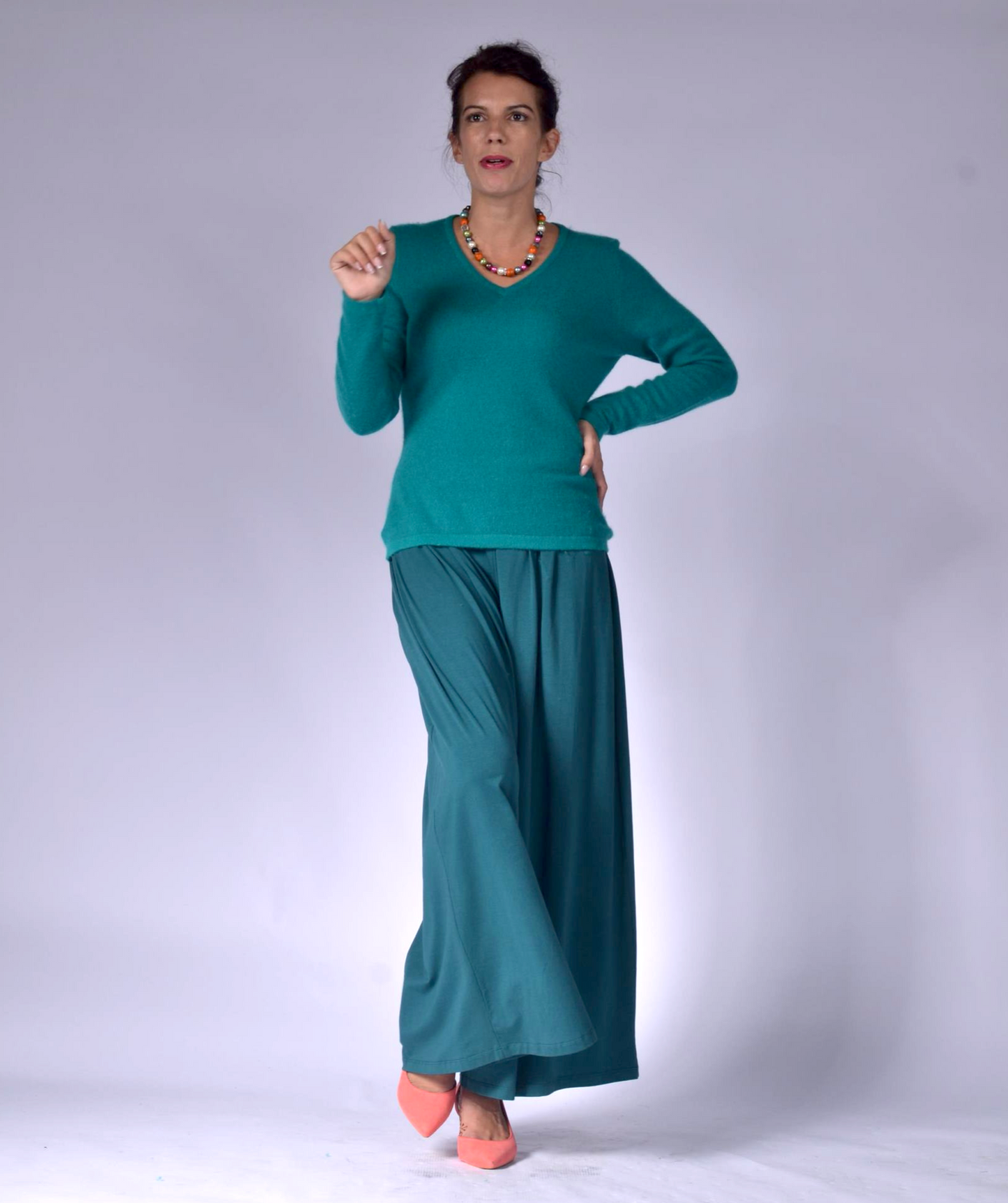 ladies loose fitting jersey pants