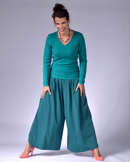 ladies loose fitting jersey pants