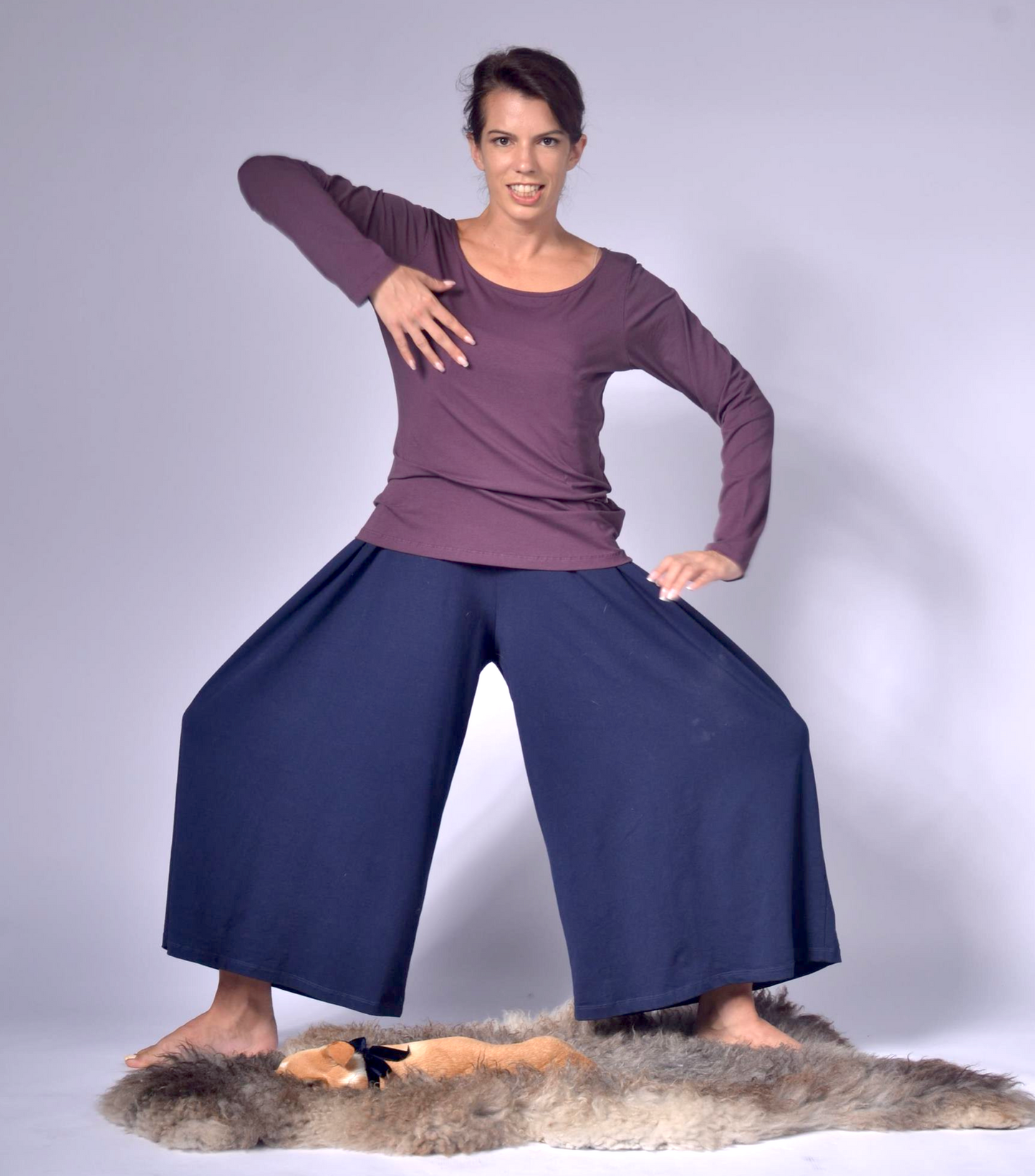 ladies loose fitting jersey pants