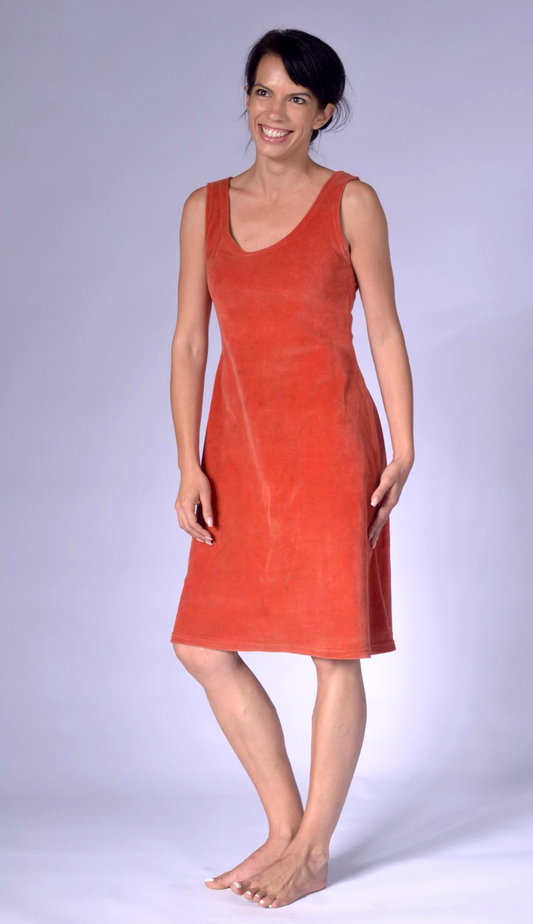 sleeveless velura dress